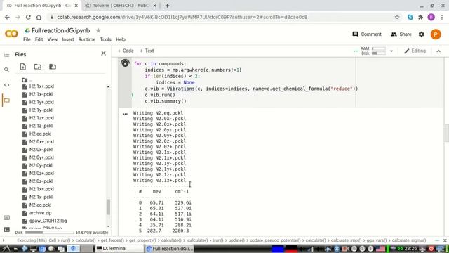Расчёт свободной энергии реакции N2 + H2 == NH3 (ASE + GPAW в Google Colab) смотреть онлайн