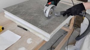 Как и чем резать плитку без сколов? Лучший способ! #керамогранит #ремонт #санузел