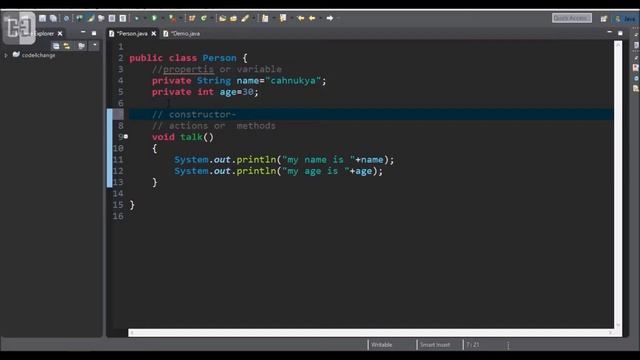 20 OOps class and object constructors in java смотреть онлайн