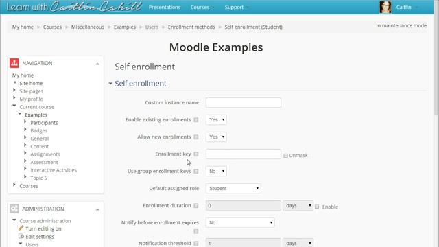Moodle Self Enrollment смотреть онлайн