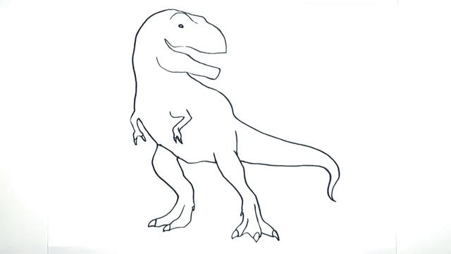 Color Pages For Kids Dinosaurs - Learning Color And Drawing With Triceratops Dinosaur