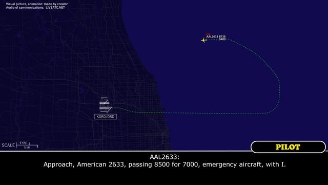 Hydraulic and flight control issues. Emergency return | American Boeing 737-800 | Chicago, Real ATC смотреть онлайн