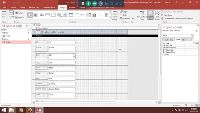 1 Apply VBA Code in Form in MS Access 2016 in Hindi смотреть онлайн