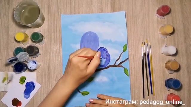 Рисунок птицы. Мастер класс для детей. Творчество смотреть онлайн