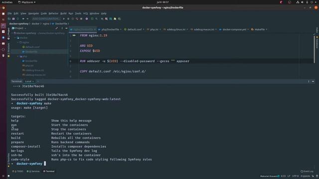 Symfony en contendor de Docker | 05 - Makefile y cómo solucionar errores típicos смотреть онлайн