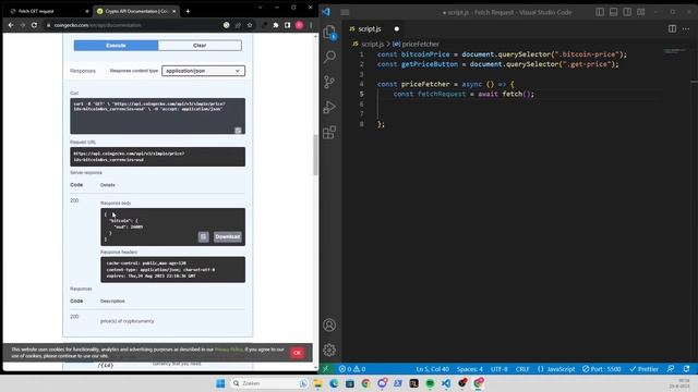 GET Request Using Fetch Javascript смотреть онлайн