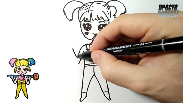 Как нарисовать ХАРЛИ КВИНН, Рисунки для срисовки смотреть онлайн