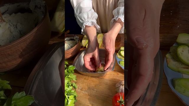 Кабачки запеченные с сыром Рикотта