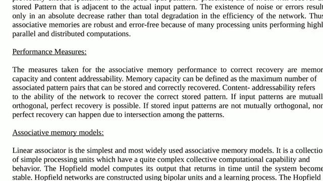 Associative Memory Models Part 2 смотреть онлайн