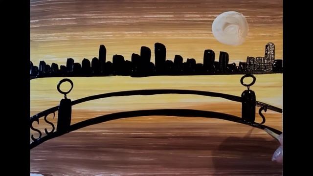 Рисуем гуашью ночной город. Правополушарное/интуитивное рисование. смотреть онлайн