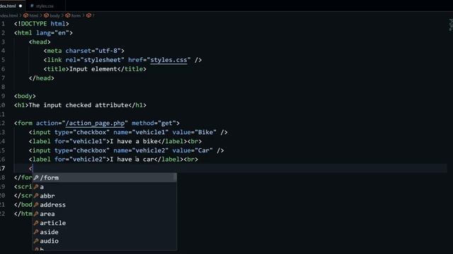 input checked Tag HTML смотреть онлайн