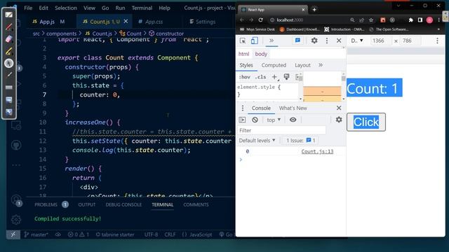Complete React Beginner to Advanced - 2022 Part - 12 setState all core concepts deep dive смотреть онлайн