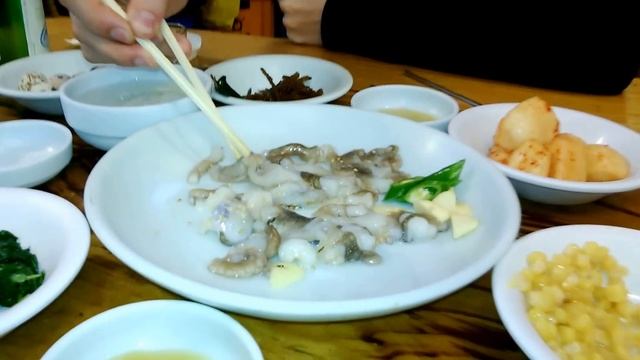 eating alive octopus (Едим живого осьминога) смотреть онлайн