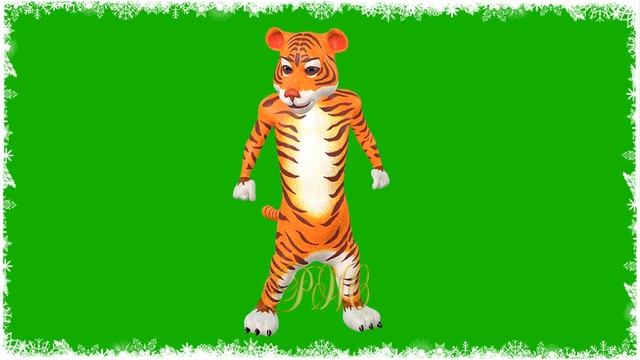 ✨Тигр танцует. Футаж новогодний на хромакее. Хромакей. Год Тигра 2022 год✨ смотреть онлайн