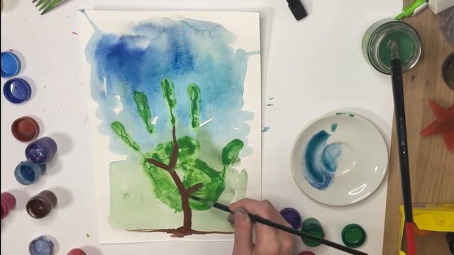 Рисуем красками дерево смотреть онлайн