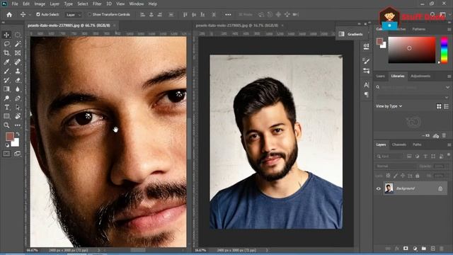 how to work on two windows in Photoshop | Stuff Dude Tips Train смотреть онлайн