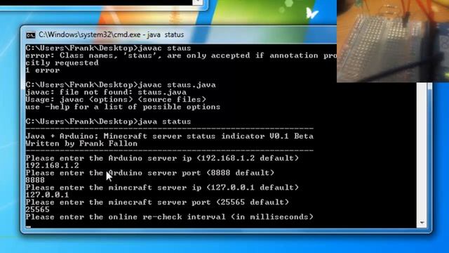 Java + Arduino Ethernet Shield; Minecraft Server status indicator смотреть онлайн