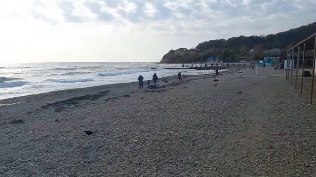 11.11.2023 . Архипо-Осиповка. Пляж . смотреть онлайн