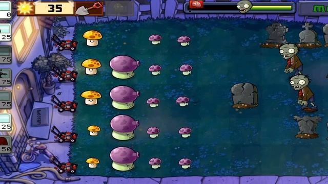 Plant vs Zombies level 6 Night mode Gameplay! смотреть онлайн