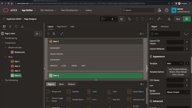 Oracle APEX - Alert Region смотреть онлайн