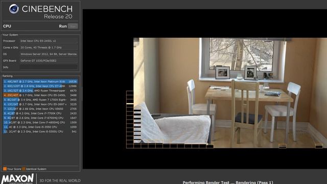 20C40T Xeon E5 2450L v2 デュアル CINEBENCH R20 結果 смотреть онлайн