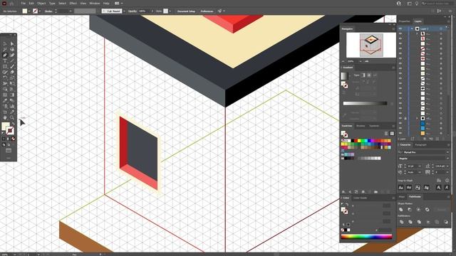 Рисуем ЗДАНИЕ в ИЗОМЕТРИИ + лёгкий способ создать изометрическую сетку. Урок в ADOBE ILLUSTRATOR. смотреть онлайн