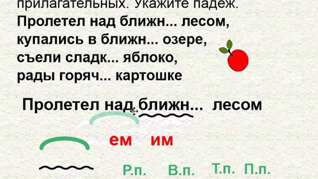 Изменение имён прилагательных по падежам (урок 2) смотреть онлайн