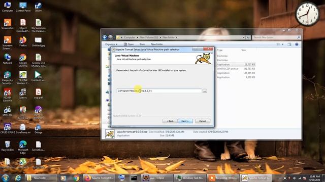 Installation of Tomcat server on Windows 7 32 bit смотреть онлайн