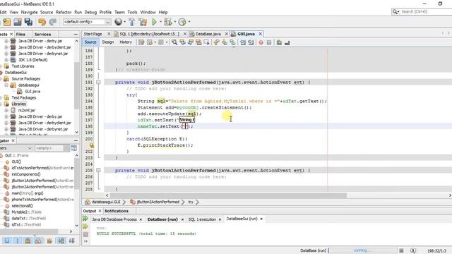 Java Tutorial - Creating a Java Gui Application with DataBase - Coding Part смотреть онлайн