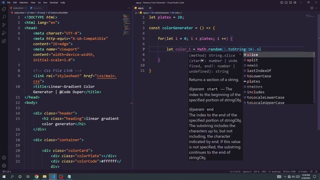 Random Gradient Colors Generator | Using Html CSS & Very Simple JavaScript Es6 смотреть онлайн