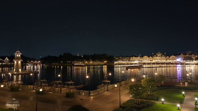 Disney's Yacht & Beach Club Resorts | 1 Hour of Nighttime Lagoon, Background Ambience смотреть онлайн