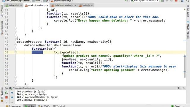 Updating a row in Web SQL SQLite Table смотреть онлайн
