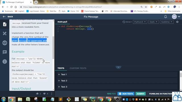 Python - CodeSignal Fix Message 12 смотреть онлайн
