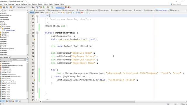 09 – Connection of MySQL Database & Java – Register Form – Get Departments – شرح جافا смотреть онлайн
