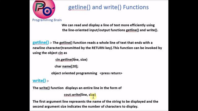 C++ : getline() and write() Functions in C++ with Example by Programming Brain смотреть онлайн