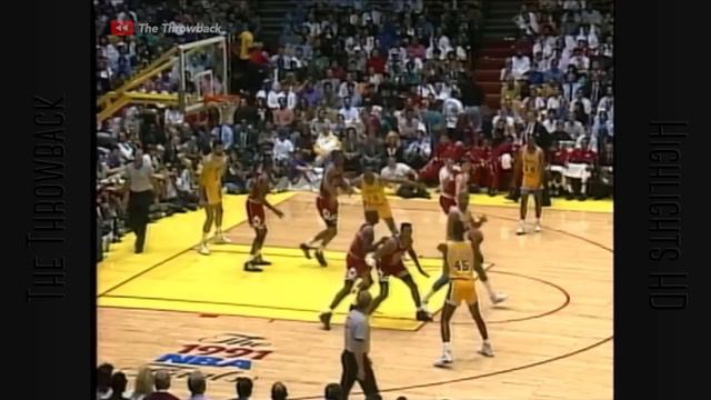 Throwback NBA Finals 1991 Chicago Bulls Vs LA Lakers Full Game 5 Highlights | Jordan 30 Pippen 32 H