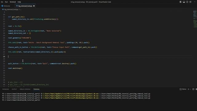 UNCHA - Part 2 - Batch Background Removal Tool written in Python, Coding Video смотреть онлайн