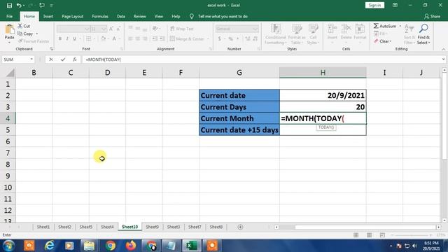 How To Use The Today Function In Excel (Display The Current Date Using Today Function) смотреть онлайн