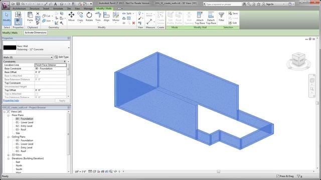 Revit LT Getting Started: Creating Walls смотреть онлайн