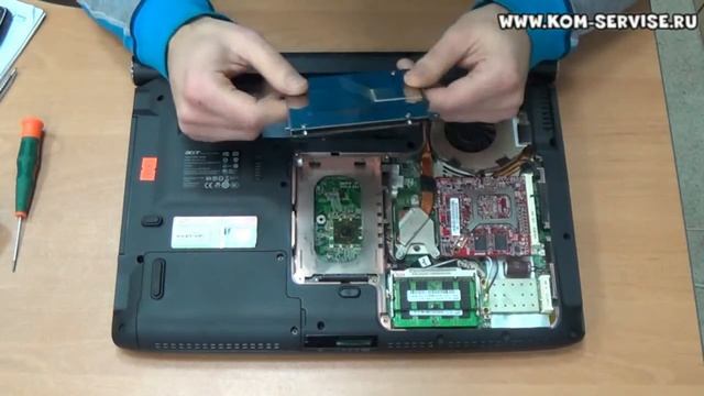 Инструкция по замене модуля памяти и жесткого диска   ноутбука Acer 6530