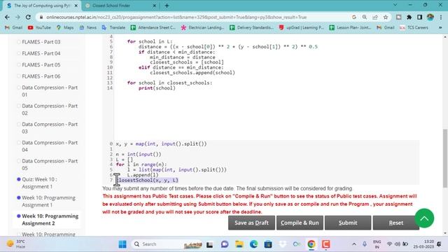 Swayam || The Joy of Computing Using Python Week-10 Programming Assignment-2 Solution || NPTEL 2023 смотреть онлайн