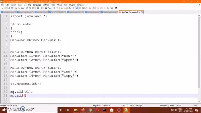 How to create Notepad using Java AWT смотреть онлайн