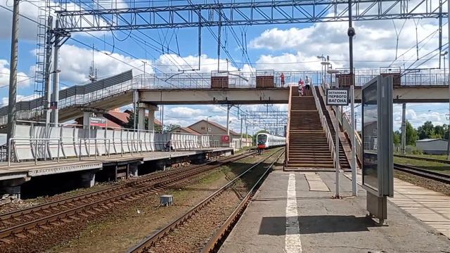 "На обкатке!" Электропоезд ЭГЭ2ТВ-001 "Иволга 3.0" на обкатке, станция Павловский-Посад. смотреть онлайн