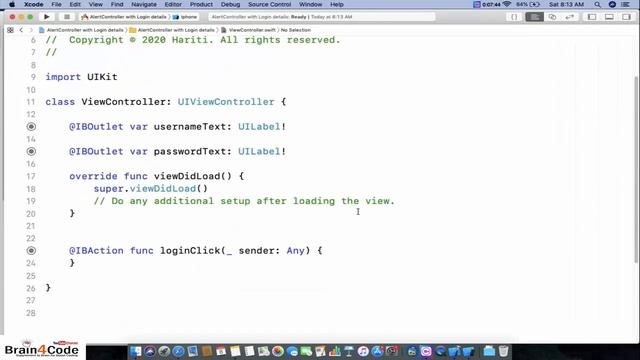 UIAlertController with TextField to Implement Login Screen in Swift 5 XCode | Hindi | Easy Way смотреть онлайн