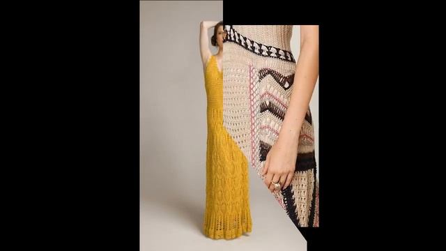 Вязаные платья 1 часть. Dress crochet. смотреть онлайн