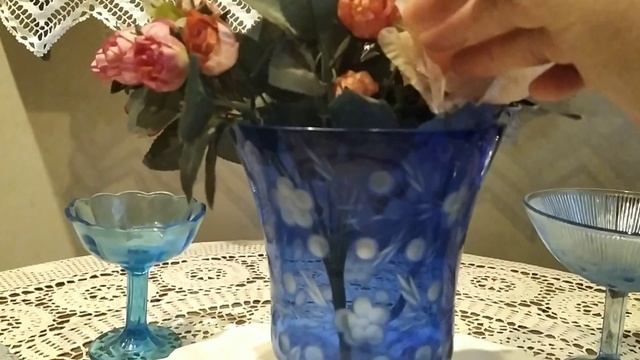 Посуда. Цветное стекло СССР.Покупки с блошиного рынка.