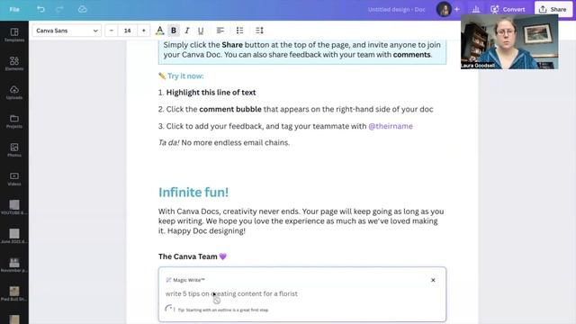 MAGIC WRITE FEATURE IN CANVA смотреть онлайн