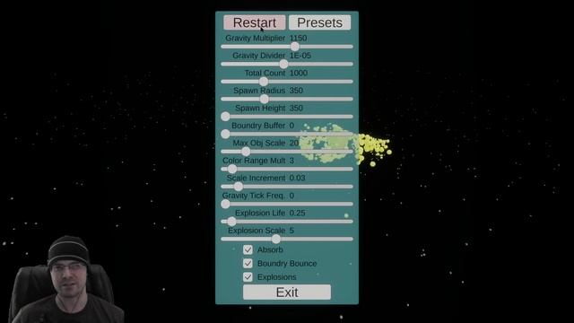 Gravity Simulation (Created in Unity ECS/DOTS) смотреть онлайн