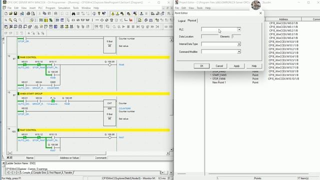 PLC Omron OPC Server connect with WinCC Explorer V7.5 SCADA OPC Client смотреть онлайн