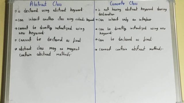 Abstract Class vs Concrete Class|Difference between Abstract Class and Concrete Class смотреть онлайн